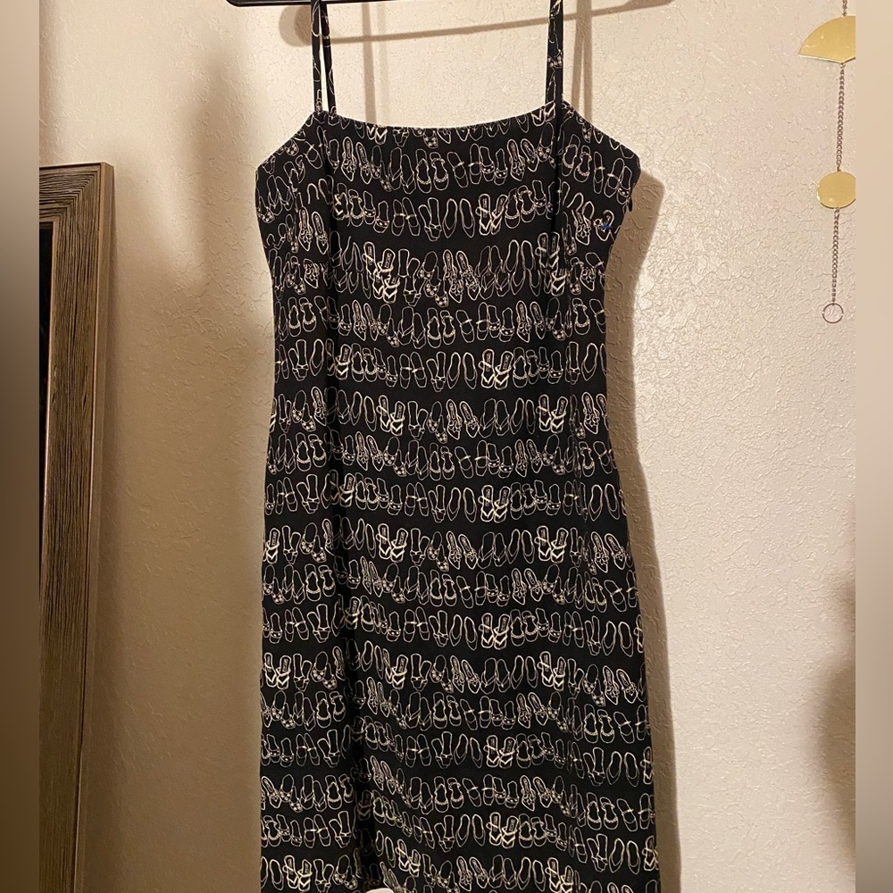 Linda Allard Ellen Tracy Shoe Print Dress